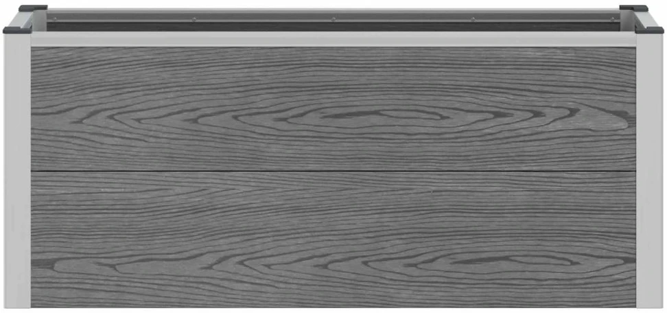 Paaukštinta sodo lova Pilka 100 x 30 x 42 cm WPC ir aliuminis