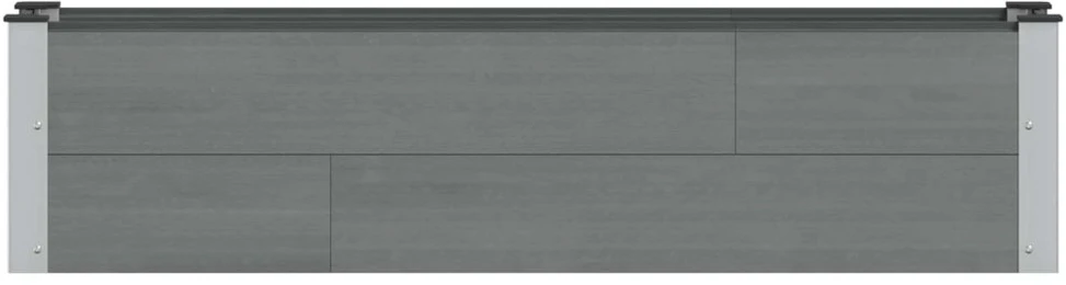 Paaukštinta sodo lova Pilka 150 x 30 x 36 cm WPC ir aliuminis