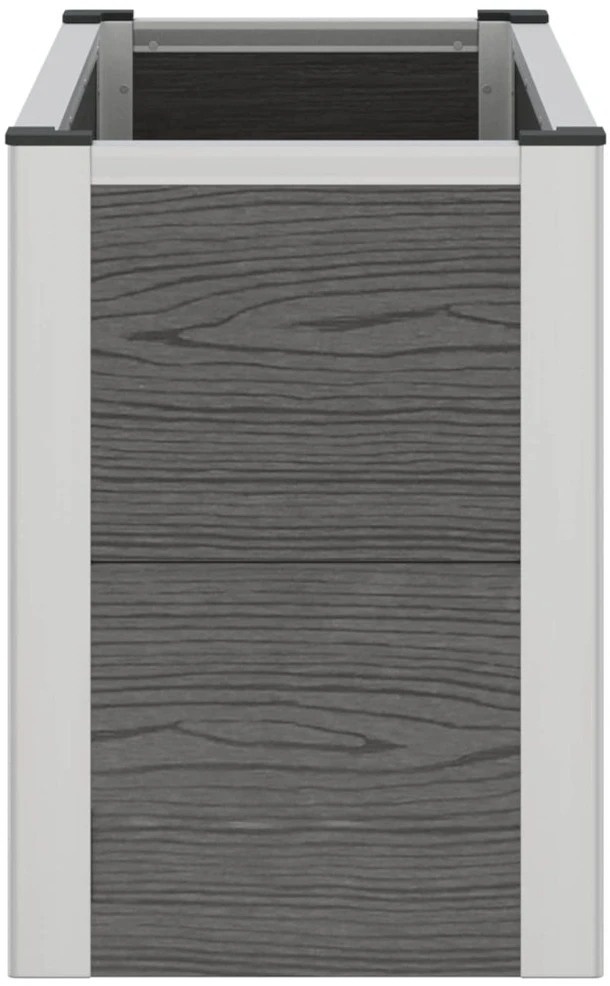 Paaukštinta sodo lova Pilka 75 x 30 x 42 cm WPC ir aliuminis