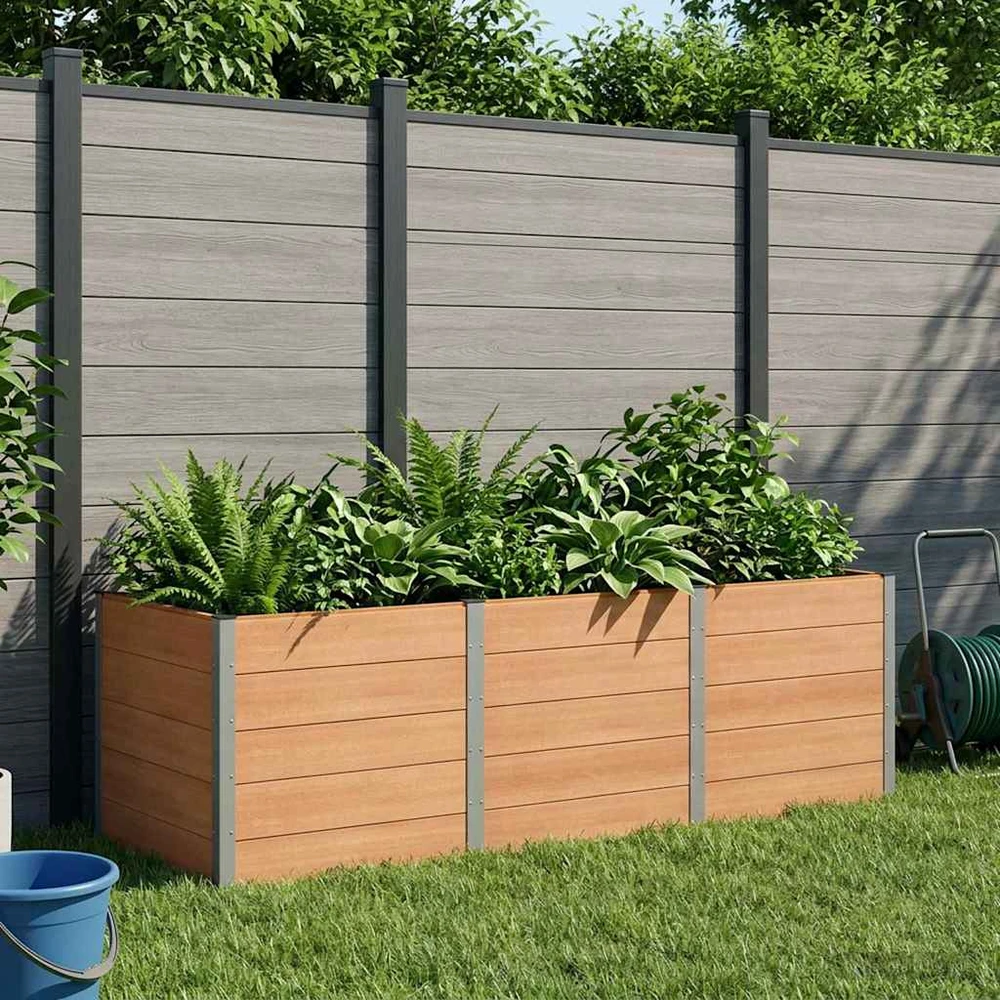 Paaukštinta sodo lova Ruda 300 x 100 x 91 cm WPC ir aliuminis