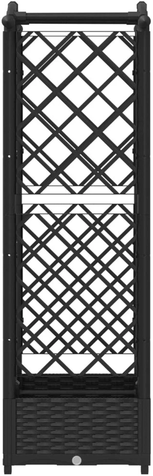 Pakelta lysvė su trelėmis ir stogu Juoda 124 x 40 x 123 cm PP