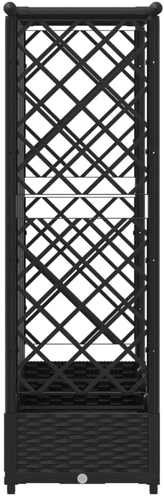 Pakeltas lovas su trelėmis ir stogu Juoda 202,5 x 40 x 121 cm