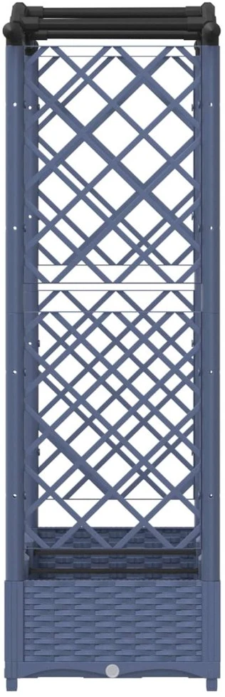 Pakeltas lovas su trelėmis ir stogu Pilka 169 x 40 x 123 cm PP