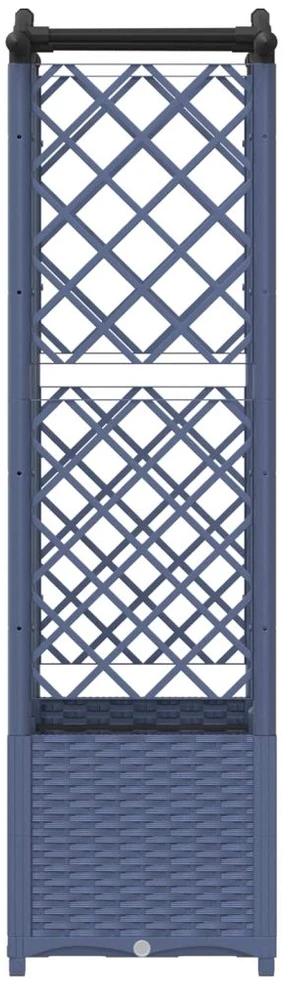 Pakeltas lovas su trelėmis ir stogu Pilka 122 x 40 x 138 cm PP