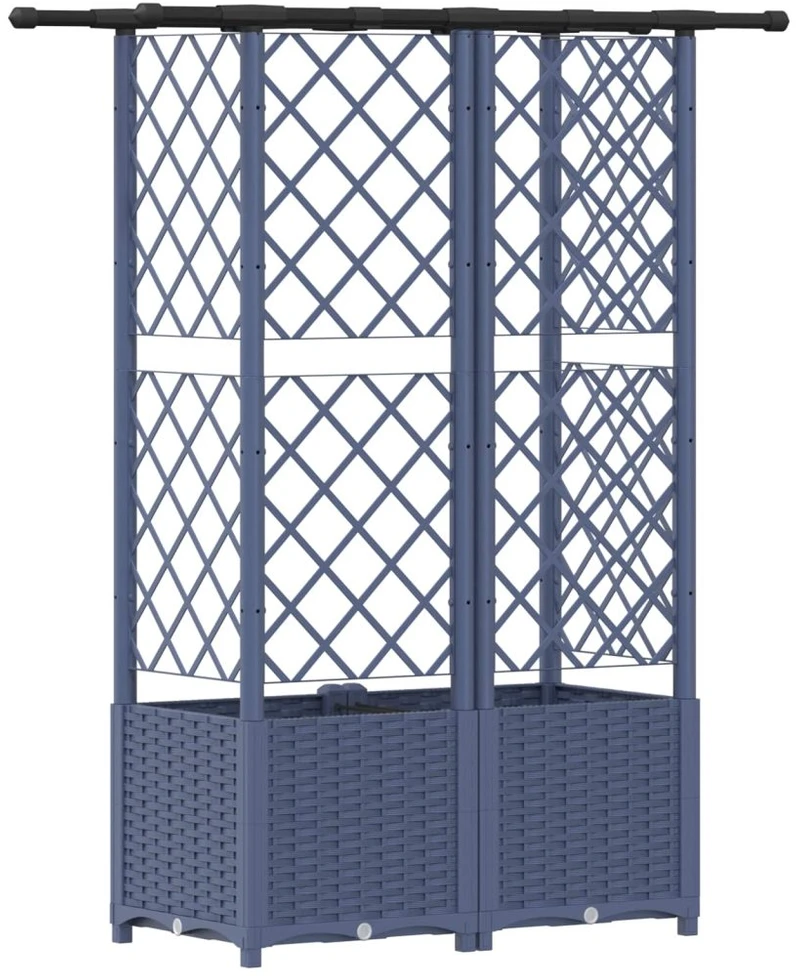 Pakeltas lovas su trelėmis ir stogu Pilka 124 x 40 x 136 cm PP