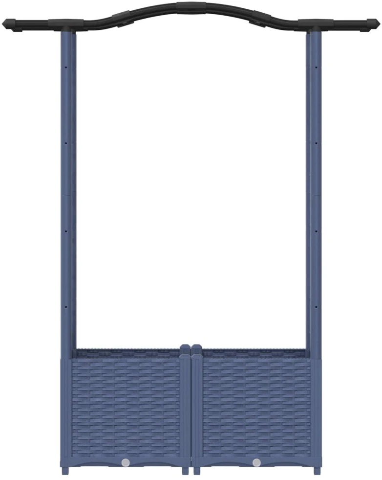 Pakeltas lovas su trelėmis ir stogu Pilka 125 x 40 x 138 cm PP