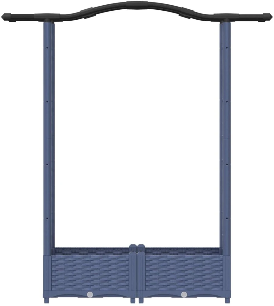 Pakelta lysvė su trelėmis ir stogu Pilka 124 x 40 x 123 cm PP