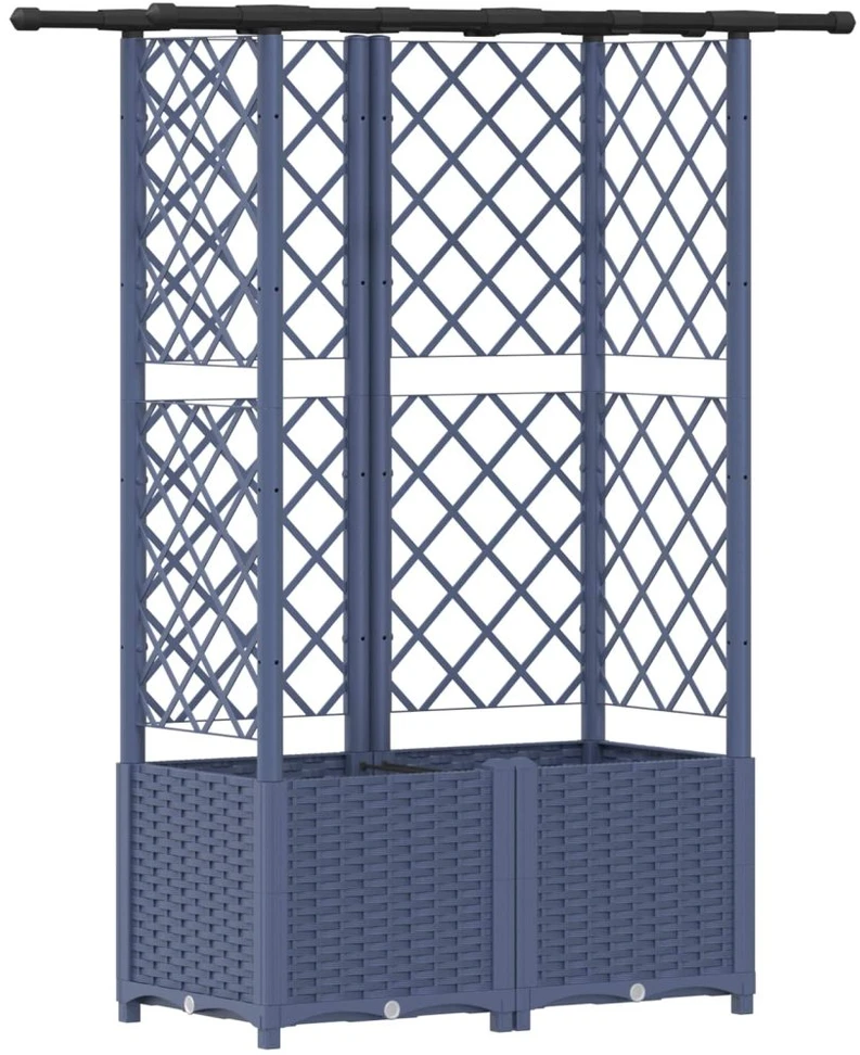 Pakeltas lovas su trelėmis ir stogu Pilka 124 x 40 x 136 cm PP