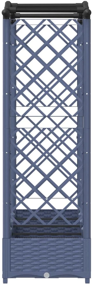 Pakeltas lovas su trelėmis ir stogu Pilka 207 x 40 x 123 cm PP