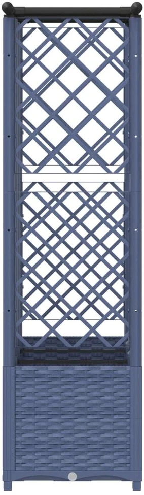 Pakeltas lovas su trelėmis ir stogu Pilka 163,5 x 40 x 136 cm