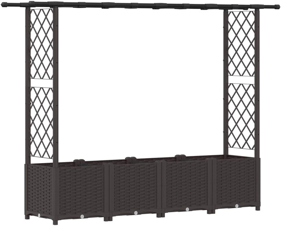 Pakeltas lovas su trelėmis ir stogu Ruda 203 x 40 x 136 cm PP