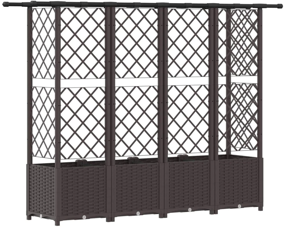 Pakeltas lovas su trelėmis ir stogu Ruda 202 x 40 x 136 cm PP