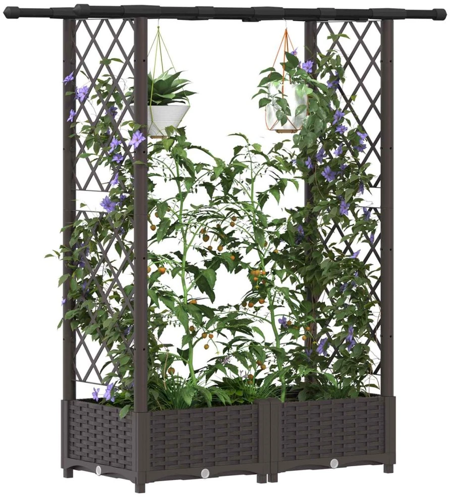 Pakelta lysvė su trelėmis ir stogu Ruda 1225 x 40 x 121 cm PP