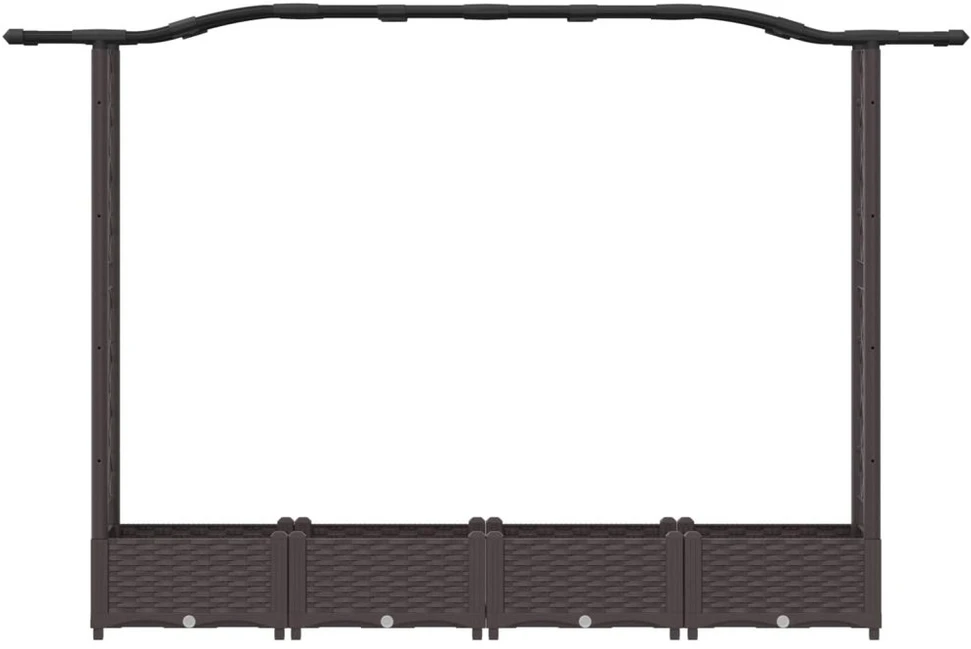 Pakeltas lovas su trelėmis ir stogu Ruda 207 x 40 x 123 cm PP