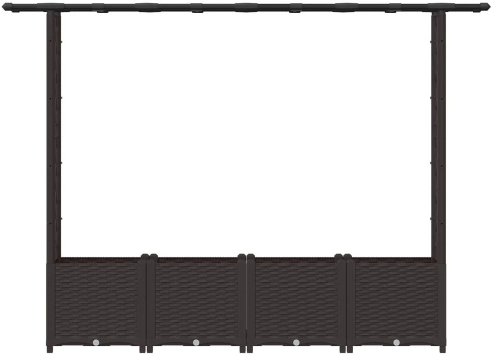 Pakeltas lovas su trelėmis ir stogu Ruda 203 x 40 x 136 cm PP