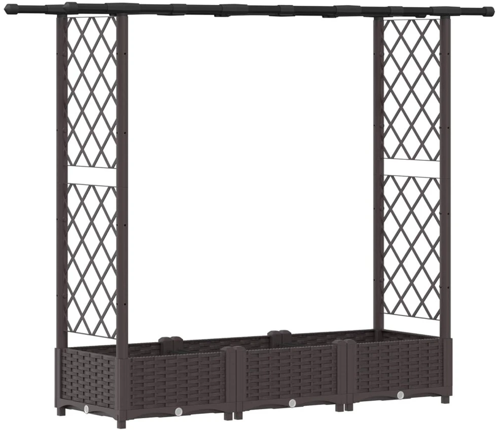 Pakelta lysvė su trelėmis ir stogu Ruda 164 x 40 x 121 cm PP