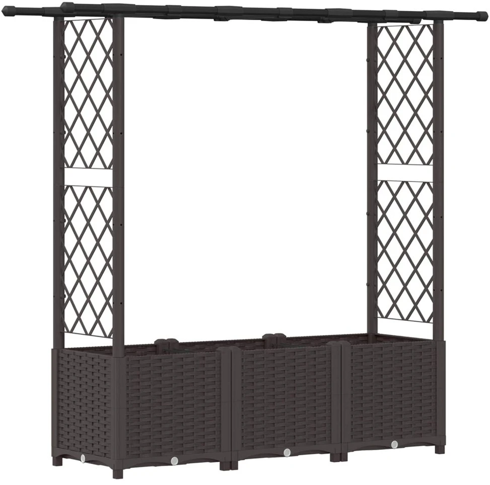 Pakeltas lovas su trelėmis ir stogu Ruda 162,5 x 40 x 136 cm PP