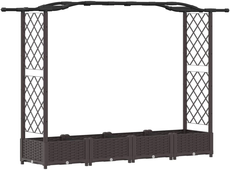 Pakeltas lovas su trelėmis ir stogu Ruda 207 x 40 x 123 cm PP