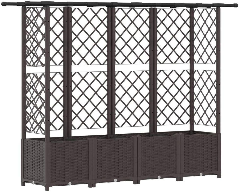 Pakeltas lovas su trelėmis ir stogu Ruda 202 x 40 x 136 cm PP