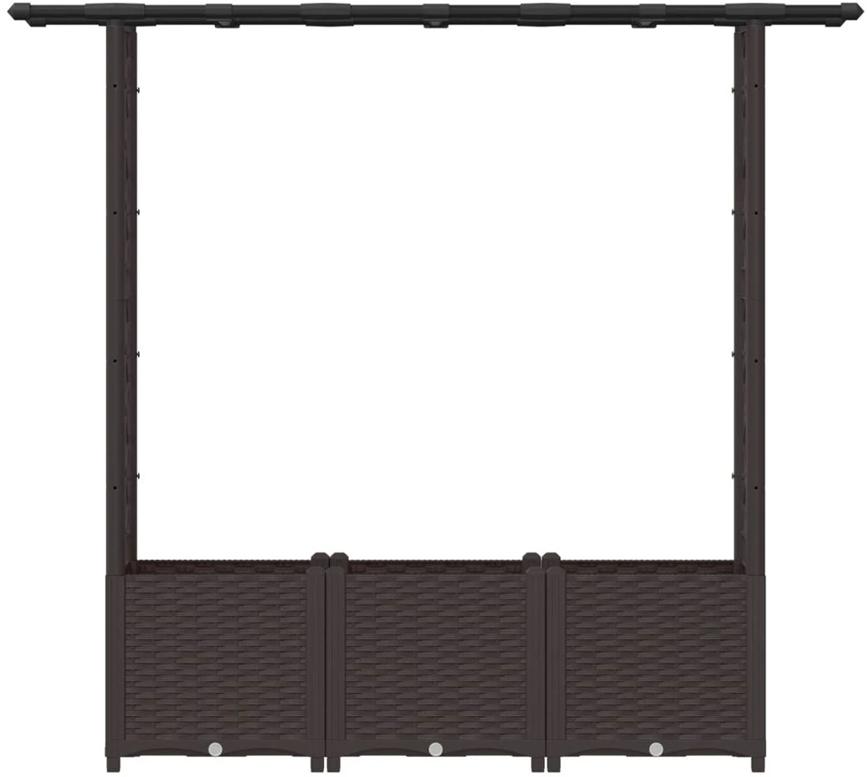 Pakeltas lovas su trelėmis ir stogu Ruda 162,5 x 40 x 136 cm PP