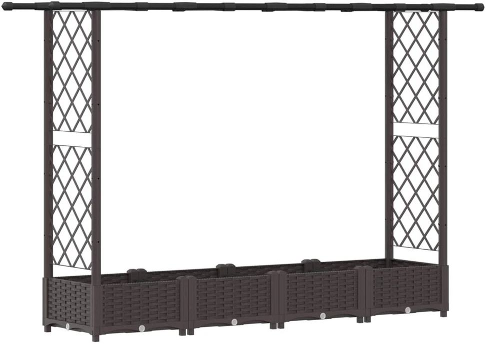 Pakelta lysvė su trelėmis ir stogu Ruda 203 x 40 x 121 cm PP