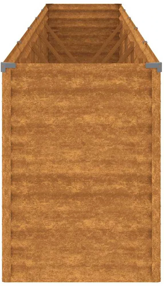 Aukštas sodo lovelis, 482x50x69cm, Corten plienas