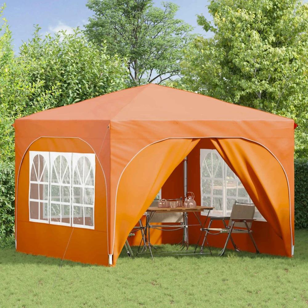 Pop-up šventinis palapinė 290 x 290 x 245 cm Oranžinė