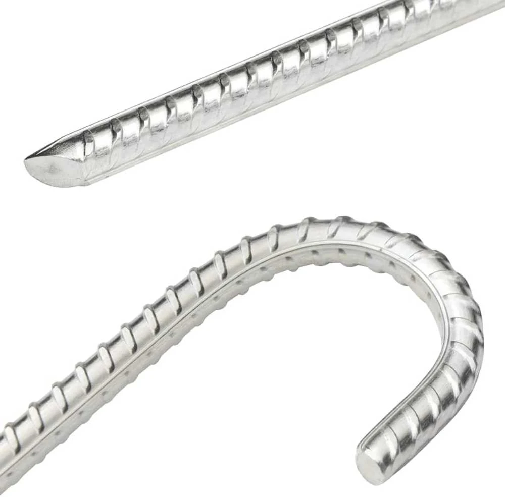 Palapinės kaiščiai, 12vnt., 37cm, skersmuo 10mm, plienas
