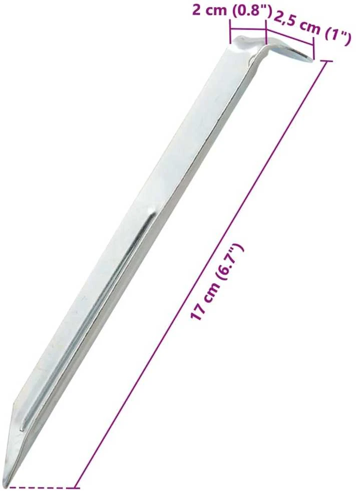 Palapinės kaiščiai, 24vnt., 17cm, skersmuo 20mm, plienas