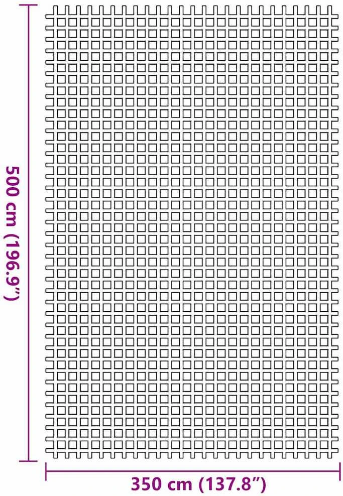 Palapinės kilimėlis Antracitas 500 × 350 cm Poliesteris