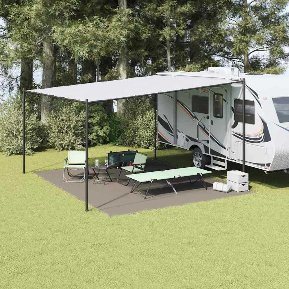 Palapinės kilimėlis Šviesiai pilka 500 x 400 cm Polietilenas