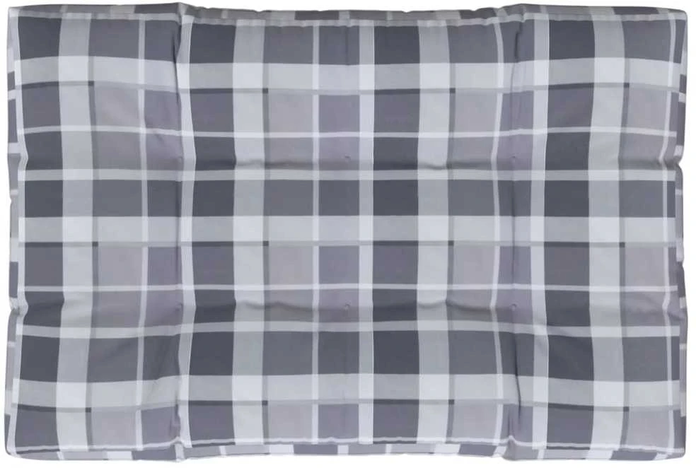 Paletės pagalvėlė, pilka, 120x80x12cm, audinys, languota