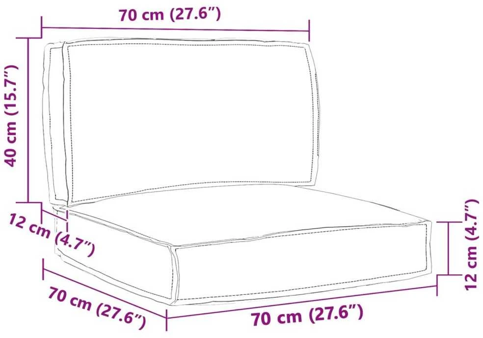 Pallet pagalvių rinkinys 2 pcs Vyno raudona Oksfordo audinys