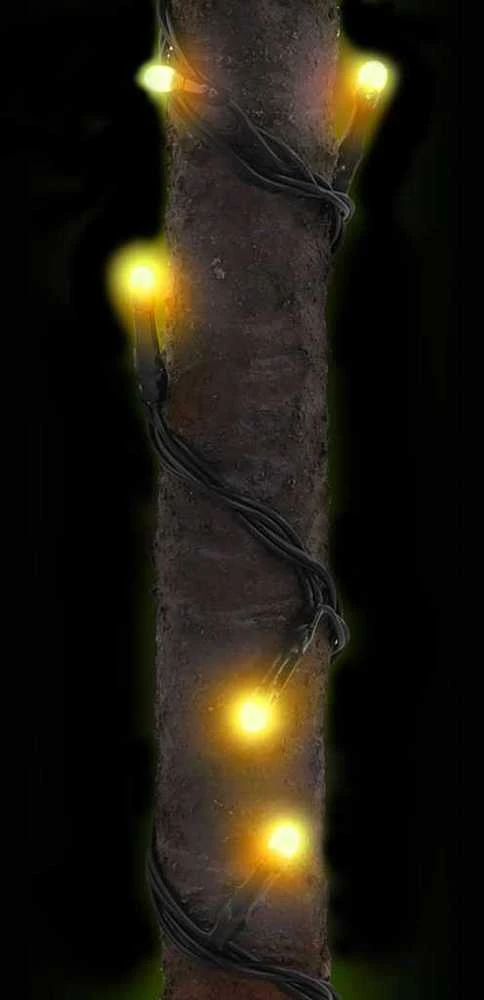 Palmė su 72 šiltomis baltomis LED lemputėmis, 120cm
