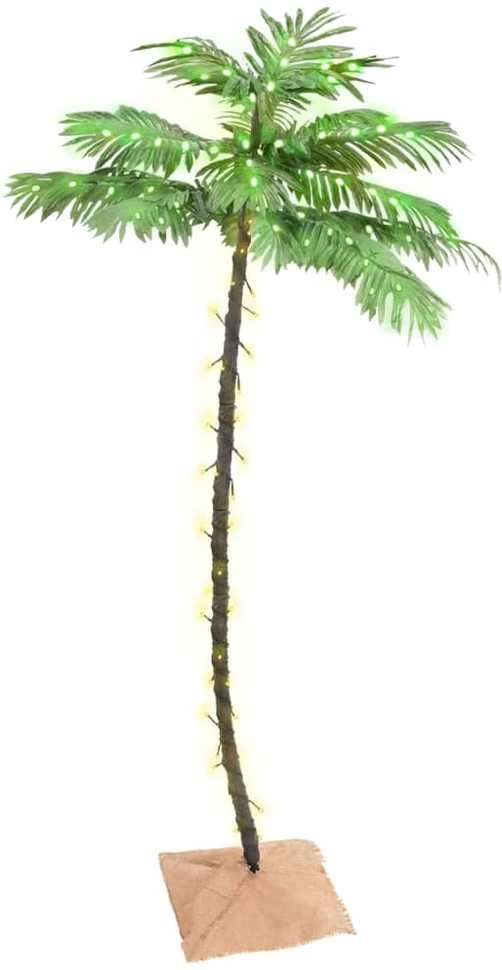 Palmė su 96 šiltomis baltomis LED lemputėmis, 180cm