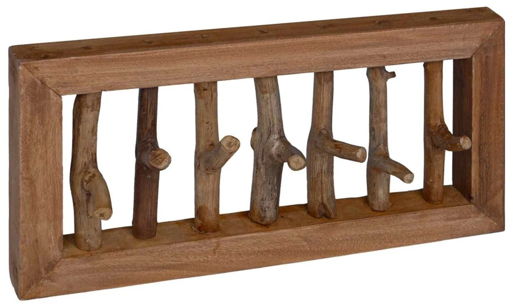 Paltų Kabliukas Natūrali 50 x 10 x 25 cm Kietas mahonio mediena