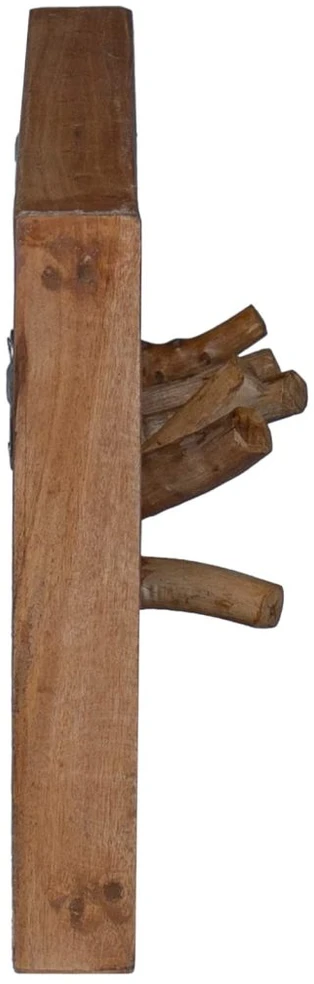 Paltų Kabliukas Natūrali 50 x 10 x 25 cm Kietas mahonio mediena