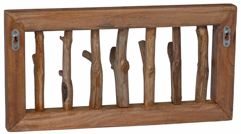 Paltų Kabliukas Natūrali 50 x 10 x 25 cm Kietas mahonio mediena