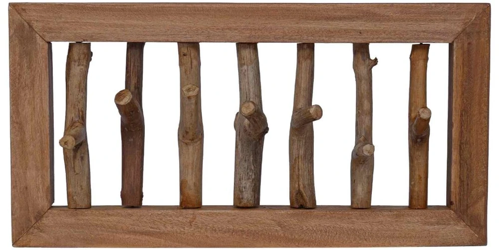 Paltų Kabliukas Natūrali 50 x 10 x 25 cm Kietas mahonio mediena