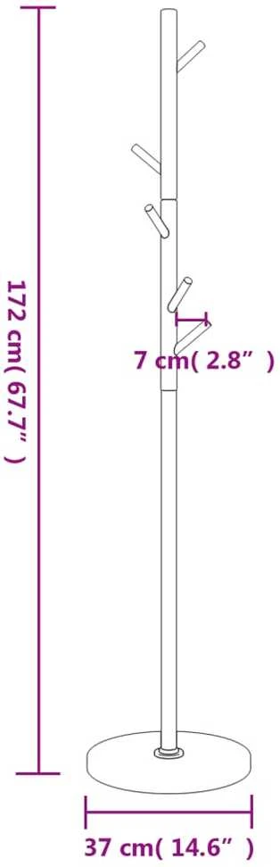 Paltų kabykla, balta, 172cm, milteliniu būdu dengta geležis
