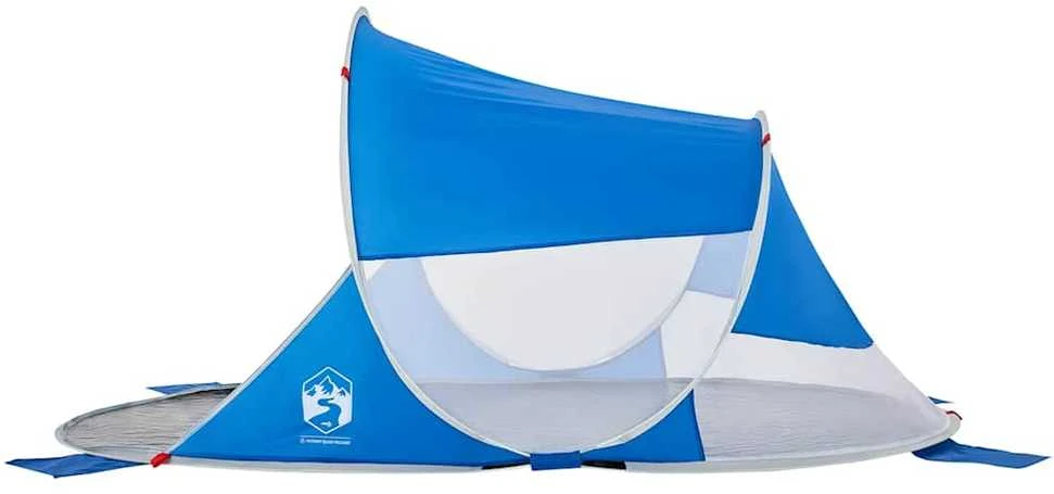 Paplūdimio palapinė, mėlyna, išskleidžiama, atspari vandeniui