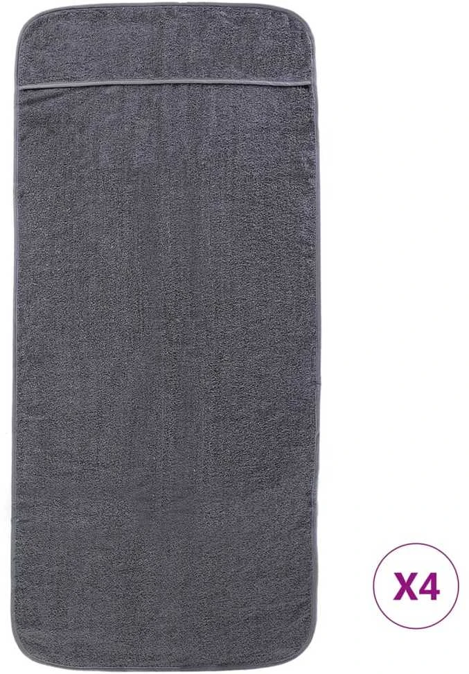 Rankšluostis Paplūdimio rankšluosčiai, 4vnt., antracito, 60x135cm, audinys