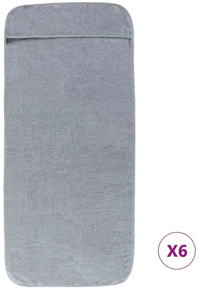 Rankšluostis Paplūdimio rankšluosčiai, 6vnt., pilki, 60x135cm, audinys