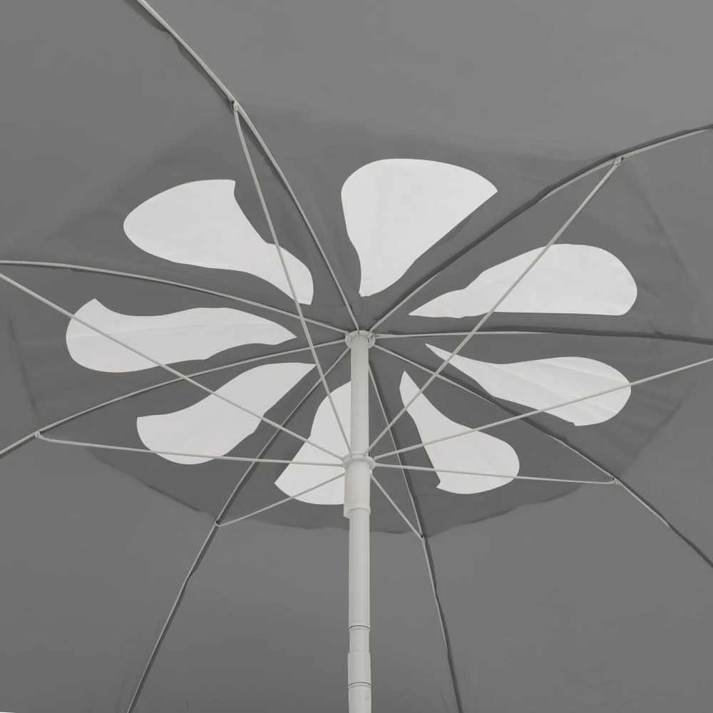Paplūdimio skėtis nuo saulės, antracito spalvos, 300cm