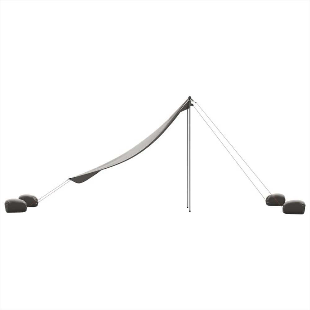 Paplūdimio skliautas su smėlio maišais, pilkas, 214x236cm
