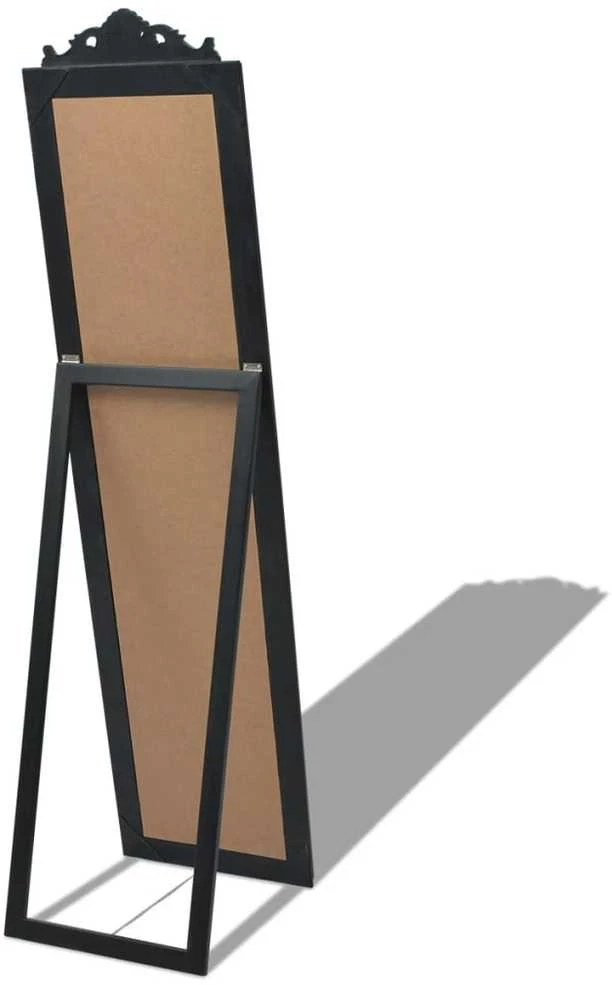 Pastatomas veidrodis, barokinio stiliaus, 160x40 cm, juodas