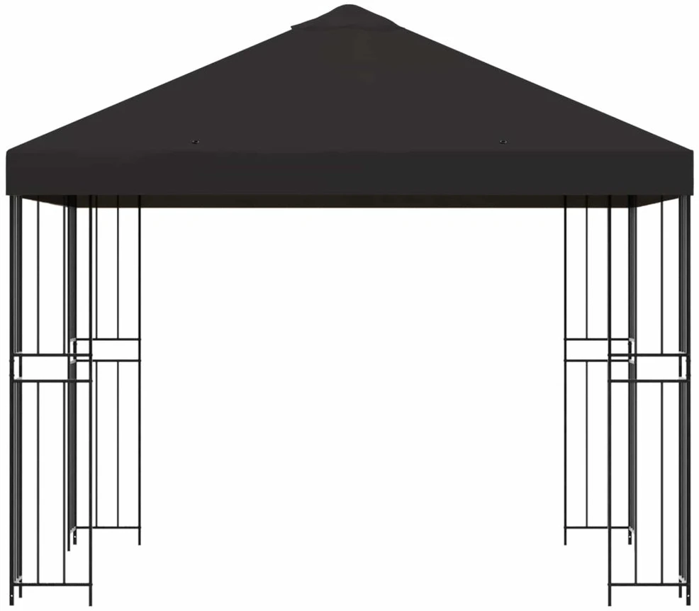 Pavėsinė 3 x 3 m Antracito Poliesteris ir plienas 190 gsm