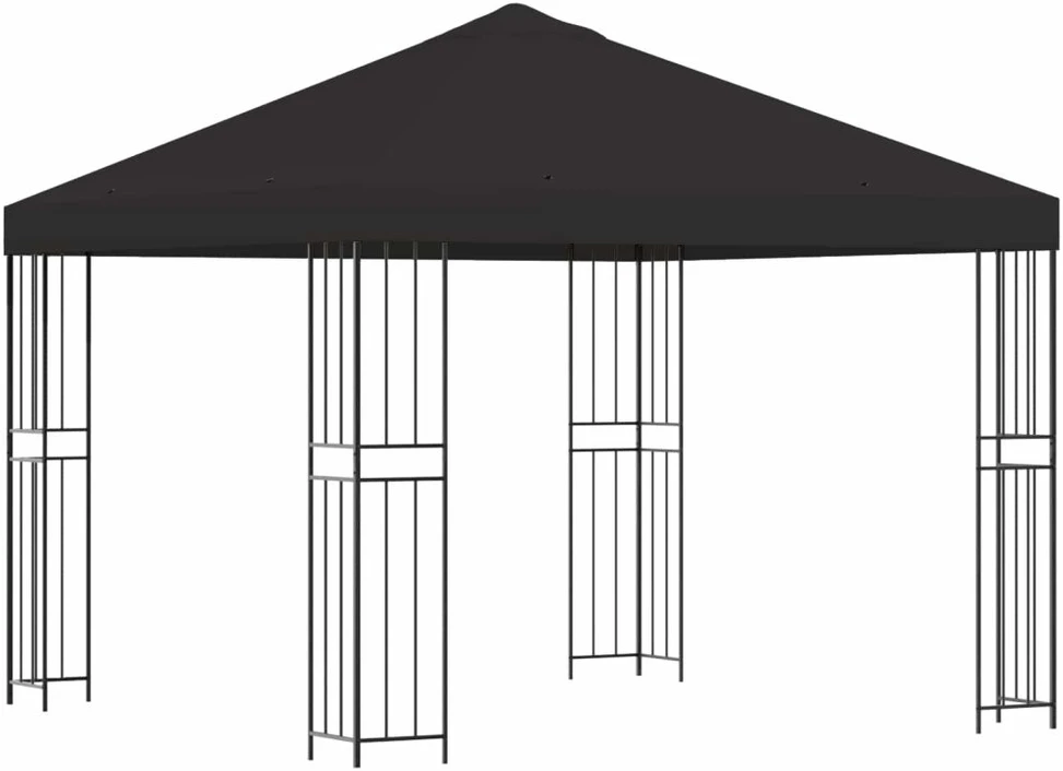 Pavėsinė 3 x 3 m Antracito Poliesteris ir plienas 190 gsm