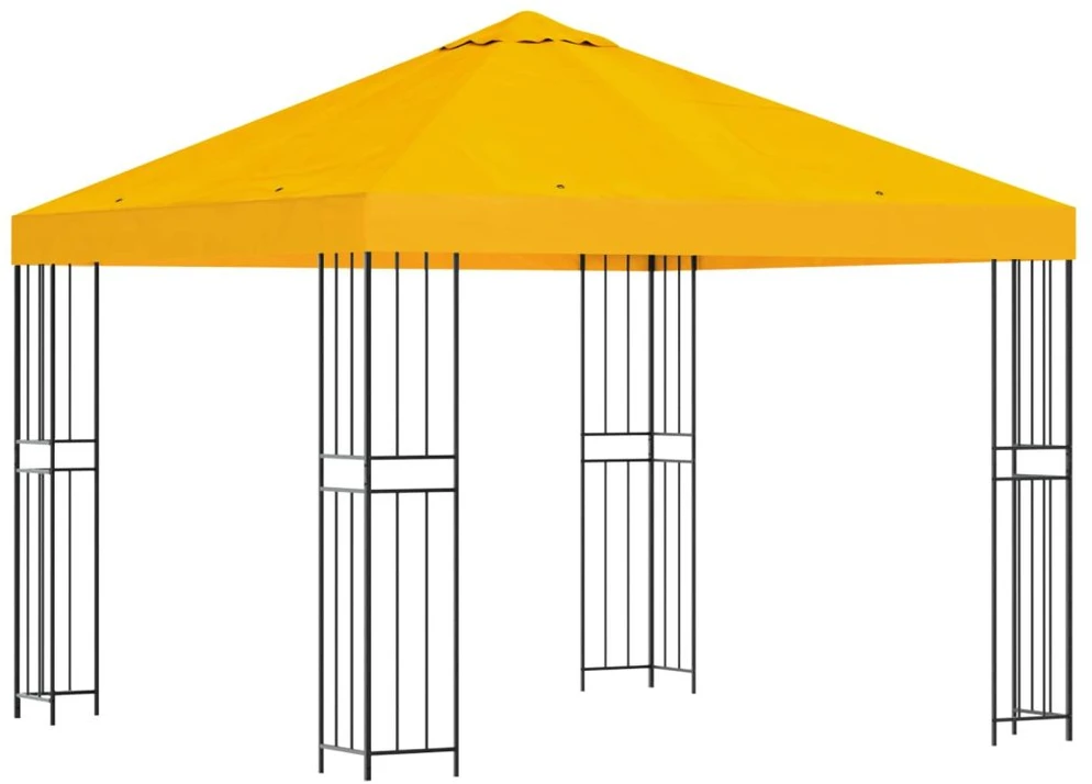Pavėsinė 3 x 3 m Geltona Poliesteris ir plienas 190 gsm