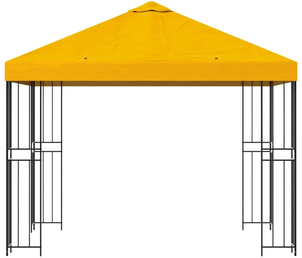 Pavėsinė 3 x 3 m Geltona Poliesteris ir plienas 190 gsm